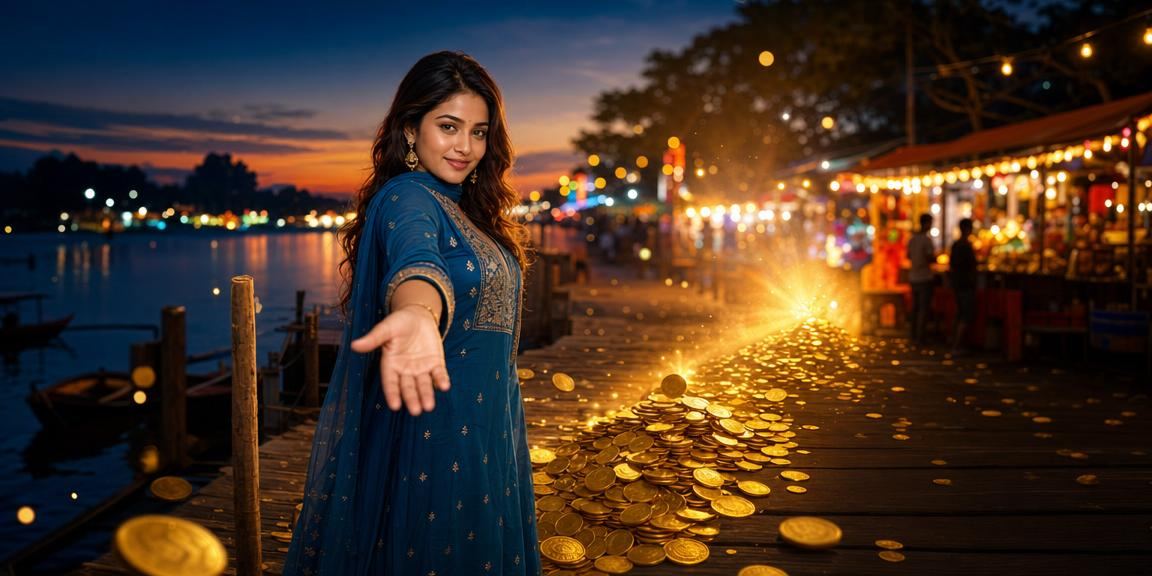 A Bangladeshi woman enjoying gaming on db456, dressed in salwar kameez
