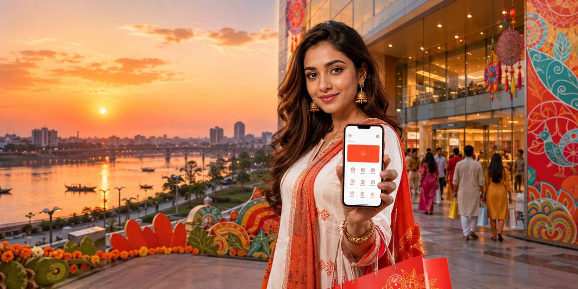 রাজশাহীর একজন ব্যবহারকারী পহেলা বৈশাখে মোবাইলে db456 পেমেন্ট করছেন