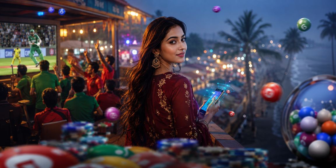 রংপুরে সমুদ্রসৈকতে বসে ক্রিকেট বেটিং উপভোগ করছেন একজন খেলোয়াড়